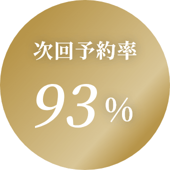 次回予約率93%